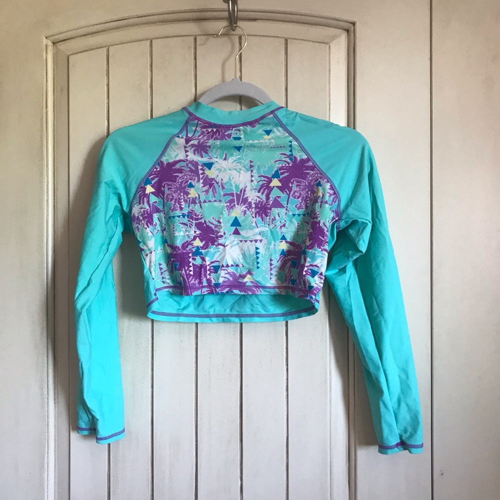 cropped swimsuit rashguard